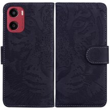 Чехол-книжка Deexe Tiger для Motorola Moto G05 / Moto E15 - Black: фото 1 из 7