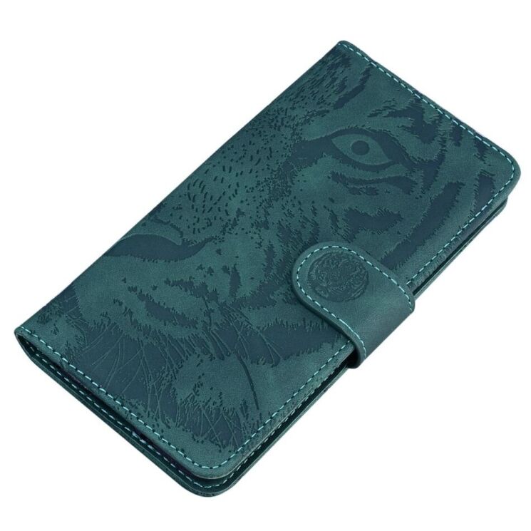 Чехол-книжка Deexe Tiger для Motorola Moto G84 - Green: фото 3 из 7