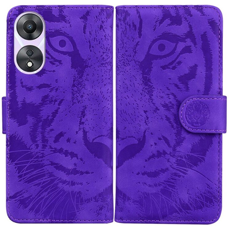 Чехол-книжка Deexe Tiger для OPPO A78 - Purple: фото 1 из 7