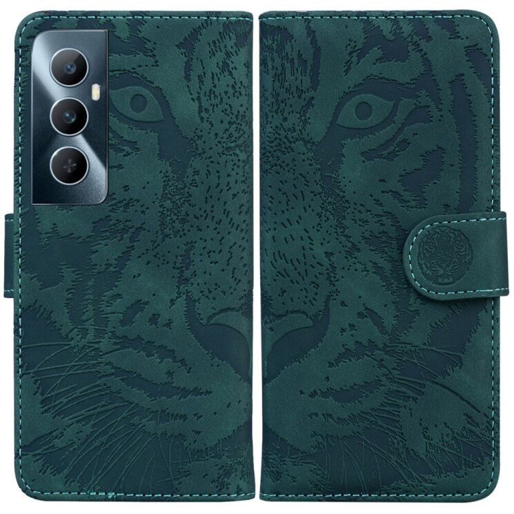 Чехол-книжка Deexe Tiger для Realme C65 - Green: фото 1 из 7