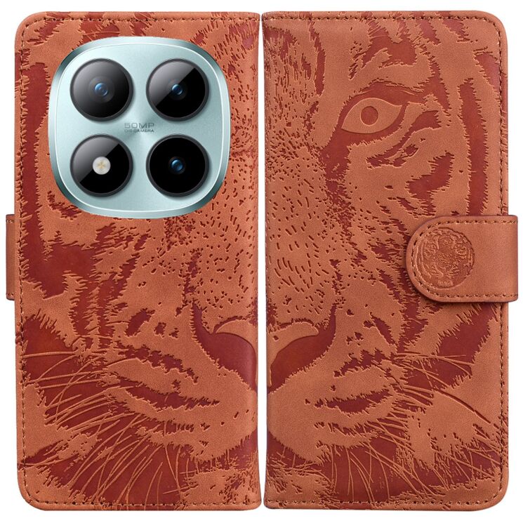 Чехол-книжка Deexe Tiger для Xiaomi Redmi Note 15 Pro 5G - Brown (405023Z) Чехол-книжка Deexe Tiger для Xiaomi Redmi Note 15 Pro 5G - Brown: фото 1 з 7