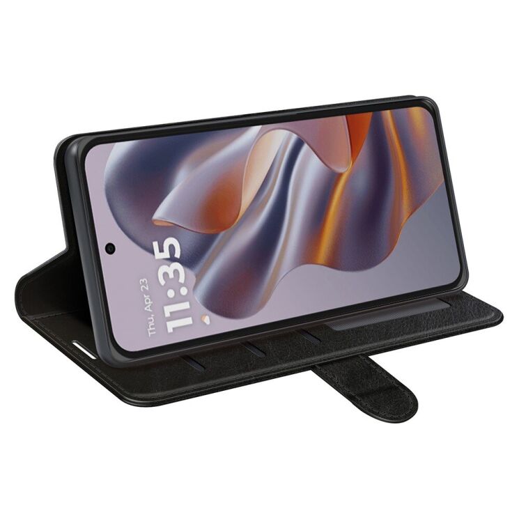 Чехол-книжка Deexe Wallet Style для Motorola Edge 50 Neo - Black: фото 3 из 10
