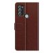 Чехол-книжка Deexe Wallet Style для Motorola Moto G60s - Brown (291406Z). Фото 5 из 8