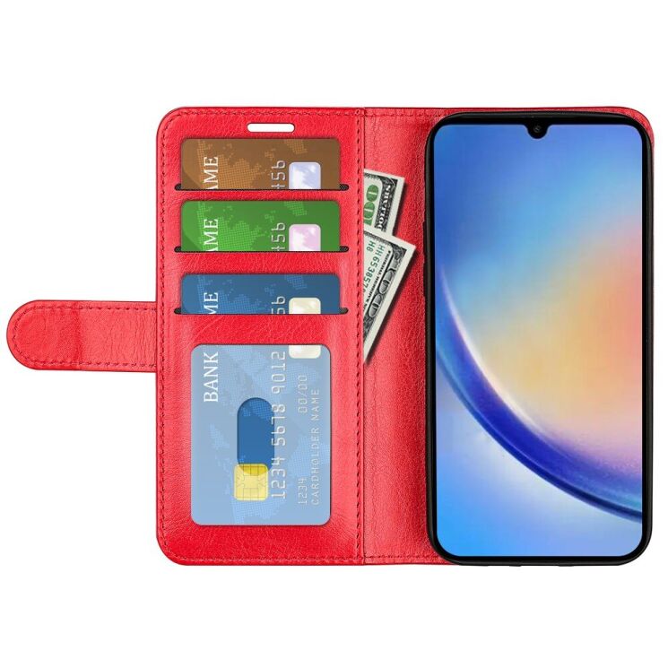 Чохол-книжка Deexe Wallet Style для Samsung Galaxy A34 (A346) - Red: фото 2 з 7