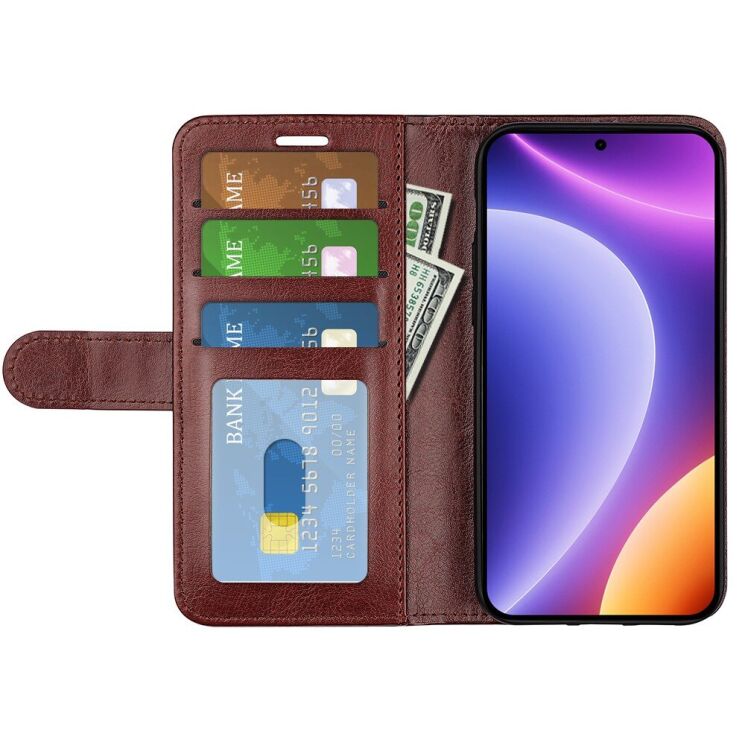 Чехол-книжка Deexe Wallet Style для Xiaomi Poco F5 / Redmi Note 12 Turbo - Brown: фото 2 из 10