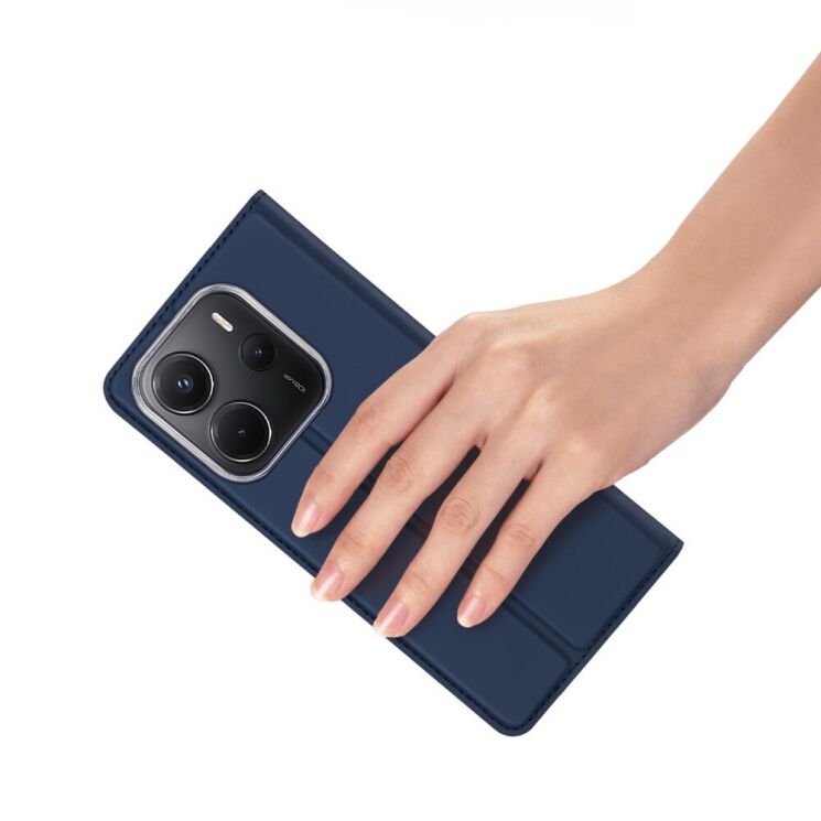 Чехол-книжка DUX DUCIS Skin Pro для Xiaomi Redmi Note 14 4G - Blue: фото 7 из 11