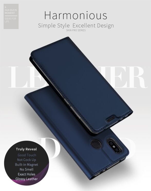 Чехол-книжка DUX DUCIS Skin Pro для Xiaomi Redmi Note 6 / Note 6 Pro - Dark Blue: фото 6 из 9