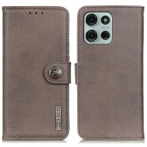 Чехол-книжка KHAZNEH Wallet Cover для Motorola Moto G75 - Khaki: фото 1 из 8