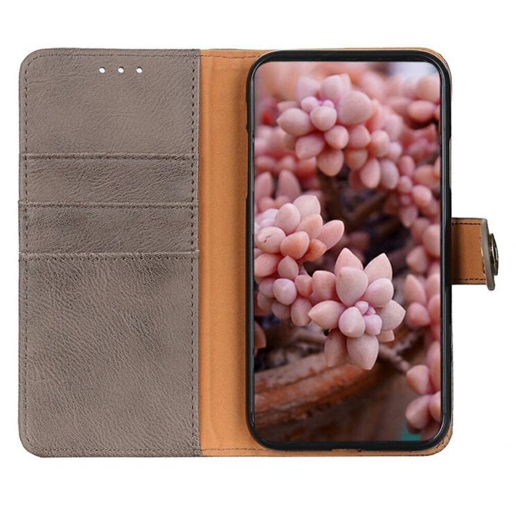 Чехол-книжка KHAZNEH Wallet Cover для Motorola Moto G75 - Khaki: фото 2 из 8