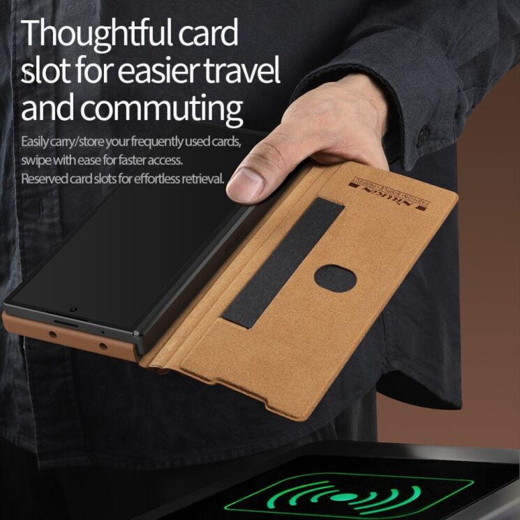 Чохол-книжка NILLKIN Qin Pro (FF) для Samsung Galaxy Fold 6 - Black: фото 12 з 22