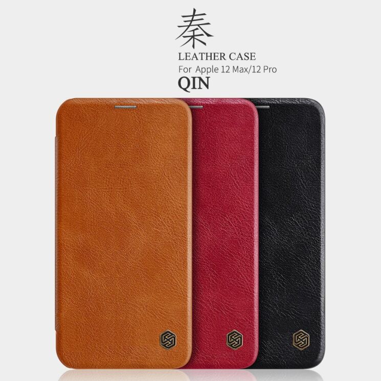Чохол-книжка NILLKIN Qin Series для Apple iPhone 12 / iPhone 12 Pro - Red: фото 7 з 17