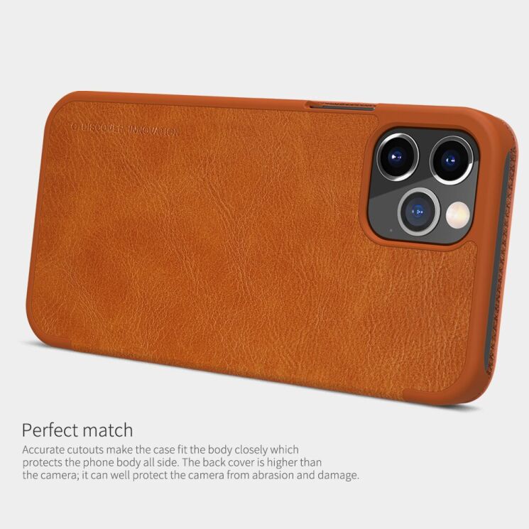 Чохол-книжка NILLKIN Qin Series для Apple iPhone 12 / iPhone 12 Pro - Red: фото 14 з 17