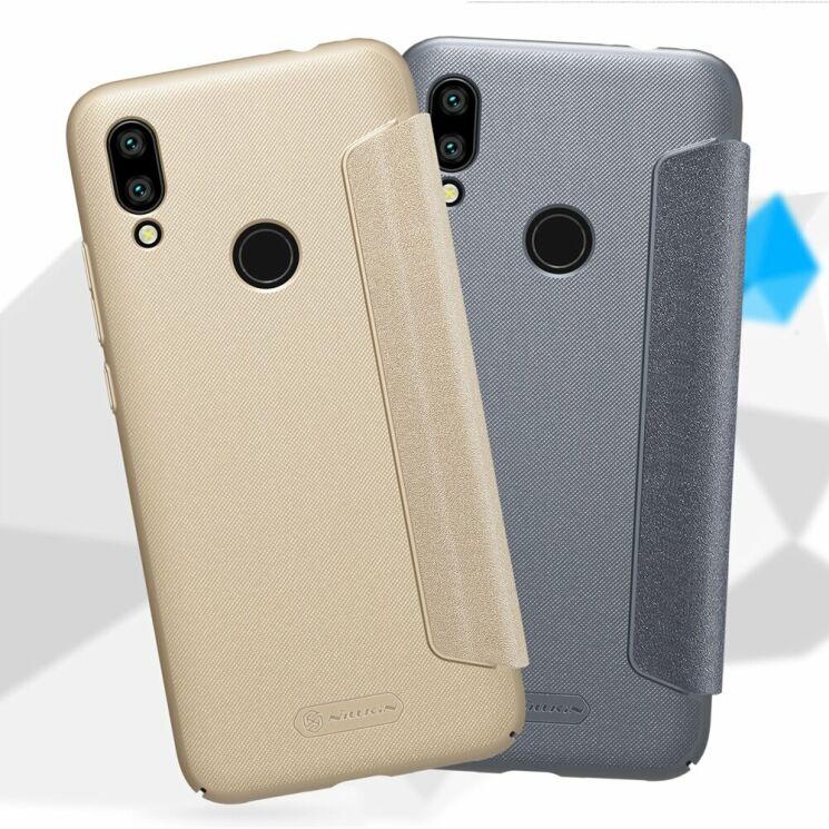 Чехол-книжка NILLKIN Sparkle Series для Xiaomi Redmi 7 - Grey: фото 13 из 16
