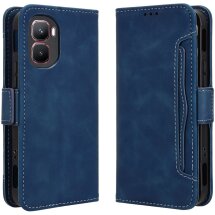 Чехол-книжка с карманами Deexe Wallet Stand для Infinix GT 50 Pro - Blue: фото 1 из 15