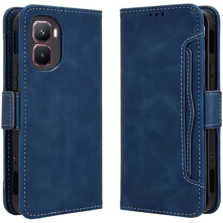 Чехол-книжка с карманами Deexe Wallet Stand для Infinix GT 50 Pro - Blue (422401L) Чехол-книжка с карманами Deexe Wallet Stand для Infinix GT 50 Pro - Blue: фото 1 из 15