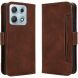 Чехол-книжка с карманами Deexe Wallet Stand для Motorola Edge 70 Max - Brown (435505Z). Фото 1 из 16