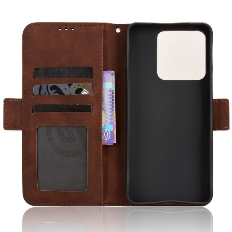 Чехол-книжка с карманами Deexe Wallet Stand для Motorola Edge 70 Max - Brown (435505Z) Чехол-книжка с карманами Deexe Wallet Stand для Motorola Edge 70 Max - Brown: фото 3 из 16