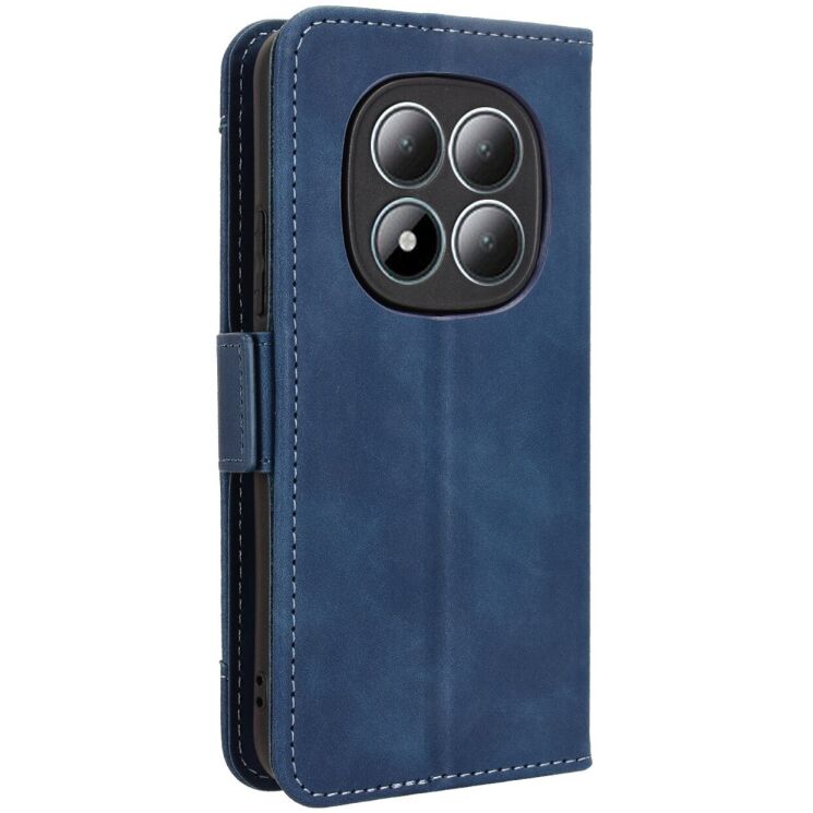 Чехол-книжка с карманами Deexe Wallet Stand для Xiaomi Redmi Note 15 Pro - Blue: фото 6 из 16