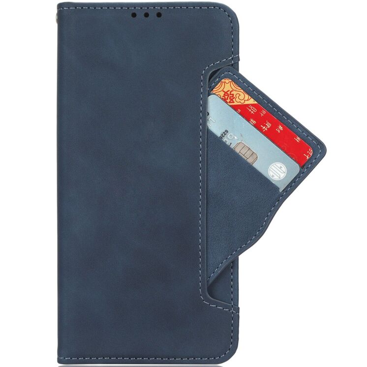 Чехол-книжка с карманами Deexe Wallet Stand для Xiaomi Redmi Note 15 Pro - Blue: фото 2 из 16