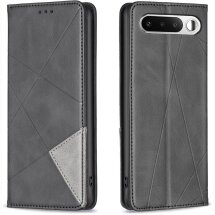 Чехол-книжка с карманами UniCase Geometric Pattern для Realme 16 - Black: фото 1 из 11