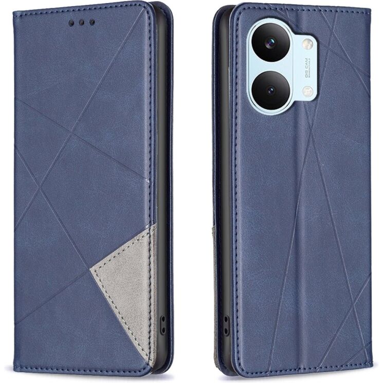 Чехол-книжка с карманами UniCase Geometric Pattern для Xiaomi Poco X8 Pro Max - Blue: фото 1 из 11