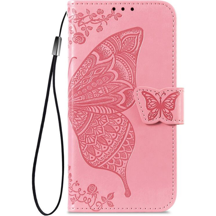 Чехол-книжка с рисунком UniCase Butterfly Pattern для OPPO Reno 16 / 16 Pro - Pink: фото 4 из 14