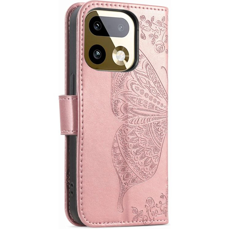 Чехол-книжка с рисунком UniCase Butterfly Pattern для Realme 16 Pro - Rose Gold (428030RG) Чехол-книжка с рисунком UniCase Butterfly Pattern для Realme 16 Pro - Rose Gold: фото 6 из 9