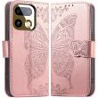 Чехол-книжка с рисунком UniCase Butterfly Pattern для Realme 16 Pro - Rose Gold (428030RG)