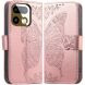 Чехол-книжка с рисунком UniCase Butterfly Pattern для Realme 16 Pro - Rose Gold (428030RG). Фото 1 из 9