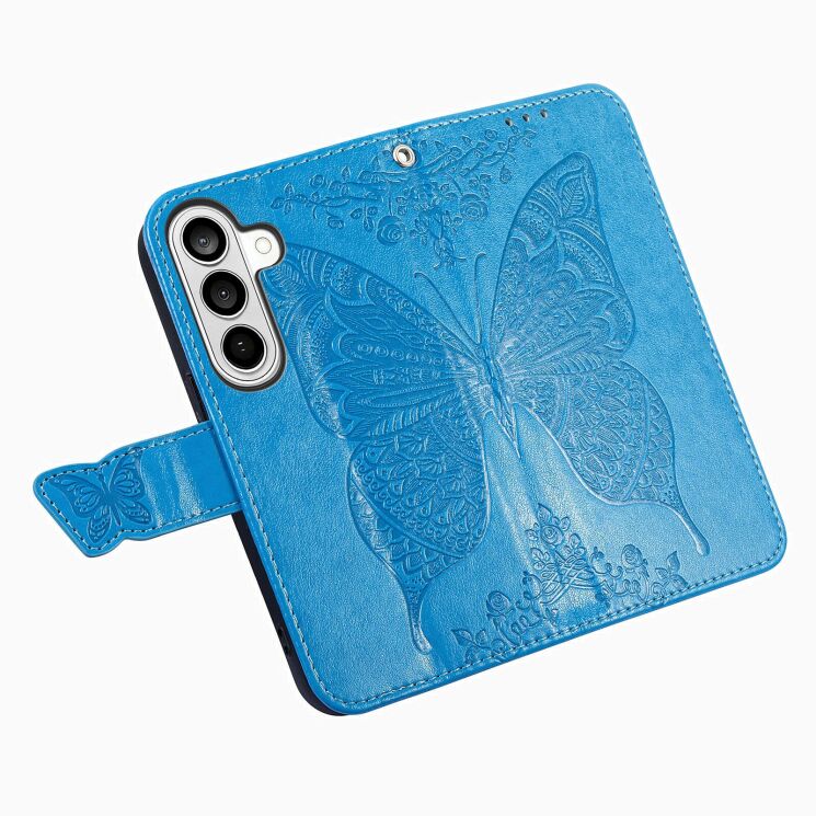 Чехол-книжка с рисунком UniCase Butterfly Pattern для Samsung Galaxy A37 (A376) - Blue: фото 4 из 10