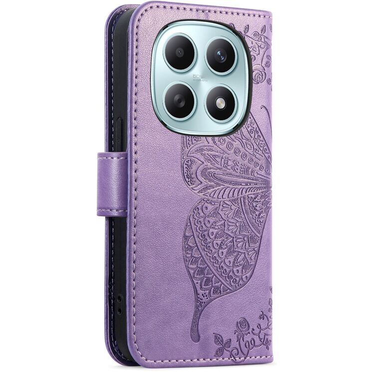 Чехол-книжка с рисунком UniCase Butterfly Pattern для Xiaomi Redmi Note 15 (4G/5G) / Poco M8 5G - Light Purple: фото 6 из 8