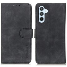 Чохол-книжка з застібкою KHAZNEH Retro Wallet для Samsung Galaxy A37 (A376) - Black: фото 1 з 6