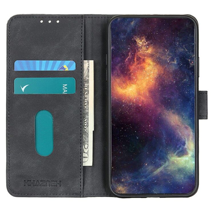 Чохол-книжка з застібкою KHAZNEH Retro Wallet для Samsung Galaxy A37 (A376) - Black (406016B) Чохол-книжка з застібкою KHAZNEH Retro Wallet для Samsung Galaxy A37 (A376) - Black: фото 2 з 6