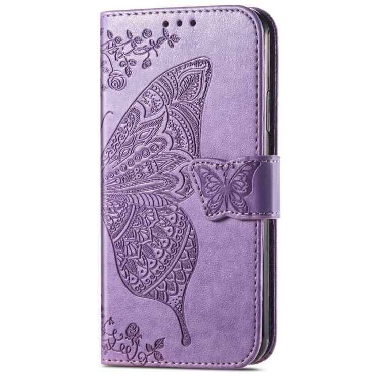 Чехол-книжка UniCase Butterfly Pattern для Motorola Edge 50 Pro - Light Purple: фото 4 из 8