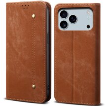 Чохол-книжка UniCase Jeans Wallet для Apple iPhone 17 Pro - Coffee: фото 1 з 6