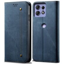 Чехол-книжка UniCase Jeans Wallet для Motorola Edge 50 Pro - Blue: фото 1 из 6