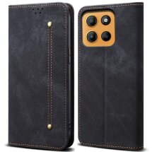 Чехол-книжка UniCase Jeans Wallet для Motorola Moto G15 - Black: фото 1 из 6