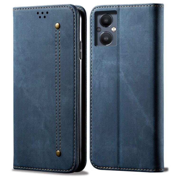 Чохол-книжка з кишеньками UniCase Jeans Wallet для OnePlus Nord N20 - Blue: фото 1 з 6