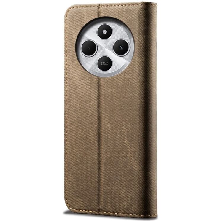 Чехол-книжка UniCase Jeans Wallet для Xiaomi Redmi 14C / Redmi A4 5G / Poco C75 - Khaki: фото 4 из 6