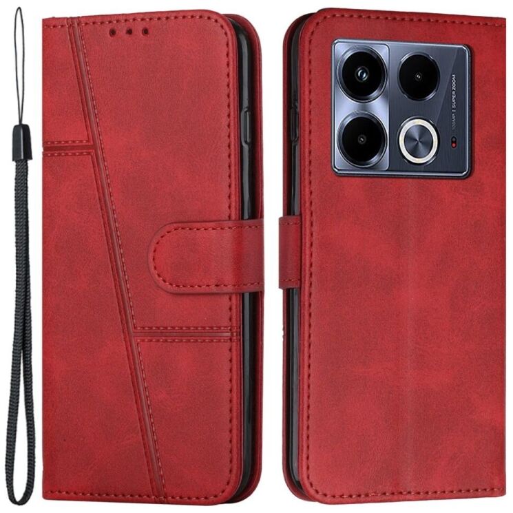 Чехол-книжка UniCase Jet Cover для Infinix Note 40 Pro - Red: фото 1 из 11
