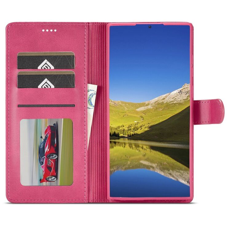 Чехол LC.IMEEKE Wallet Case для Samsung Galaxy S22 Ultra - Red: фото 2 из 10