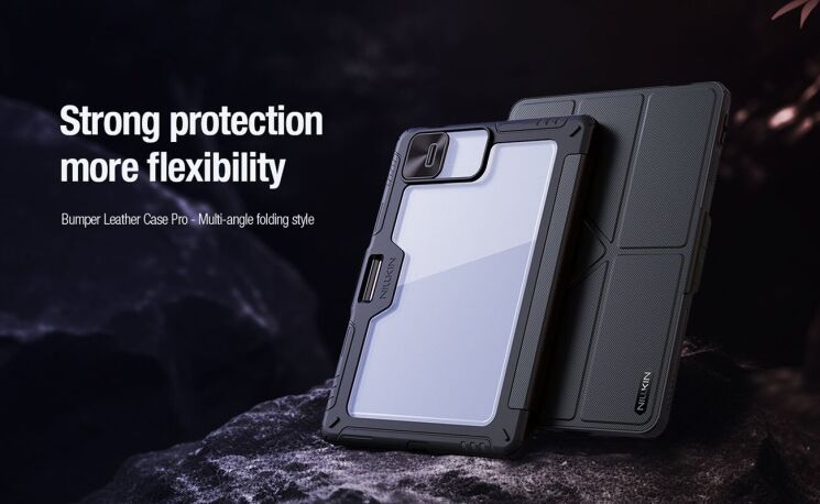 Чохол NILLKIN Bumper Leather Case Pro для Xiaomi Pad 8 / Pad 8 Pro - Black: фото 6 з 16