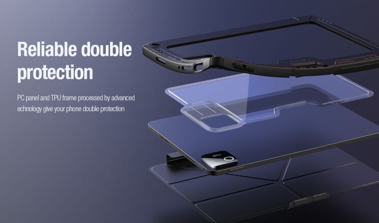 Чохол NILLKIN Bumper Leather Case Pro для Xiaomi Pad 8 / Pad 8 Pro - Black: фото 11 з 16