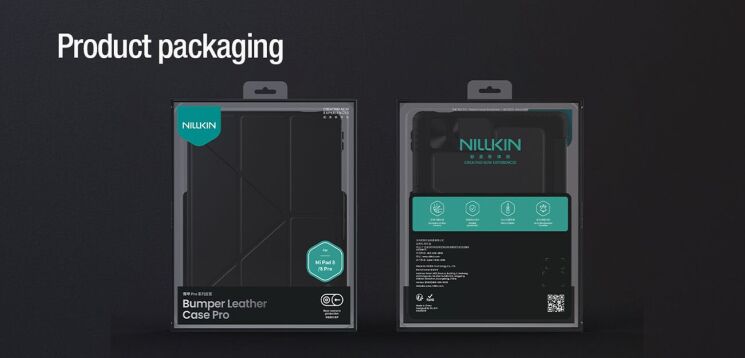 Чохол NILLKIN Bumper Leather Case Pro для Xiaomi Pad 8 / Pad 8 Pro - Black: фото 16 з 16