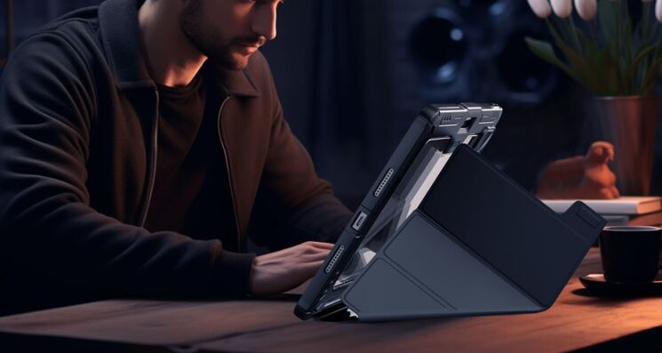 Чохол NILLKIN Bumper Leather Case Pro для Xiaomi Pad 8 / Pad 8 Pro - Black: фото 8 з 16