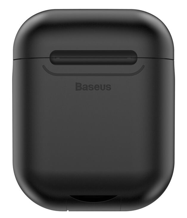 Чехол с функцией беспроводной зарядки BASEUS Silicone Wireless Charger Case Apple AirPods 1 / 2 - Black: фото 1 из 22