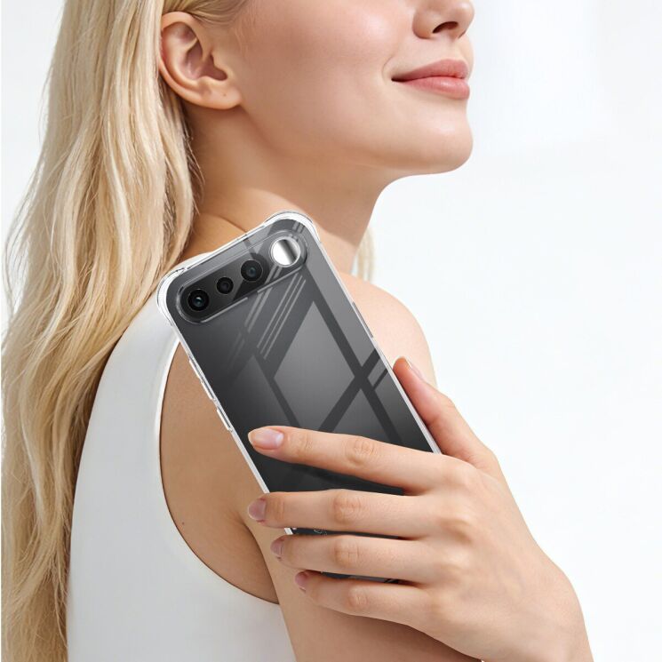 Чохол з посиленими кутами IMAK Airbag MAX Case для Realme 16 - Transparent: фото 5 з 8