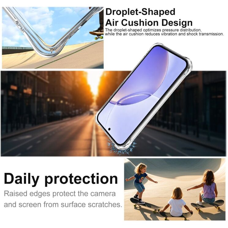 Чохол з посиленими кутами IMAK Airbag MAX Case для Realme 16 - Transparent: фото 6 з 8
