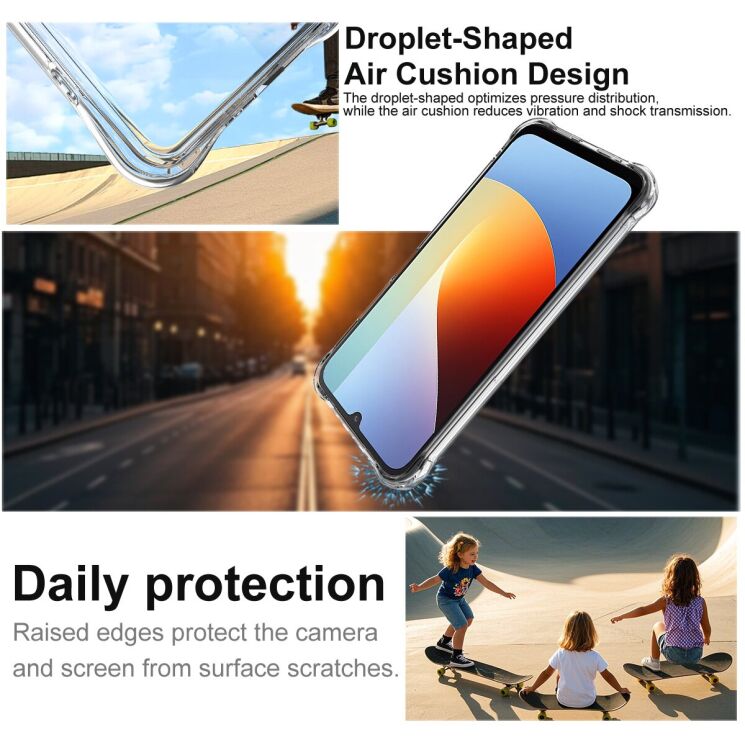 Чохол з посиленими кутами IMAK Airbag MAX Case для Xiaomi Redmi A7 Pro - Transparent: фото 6 з 8
