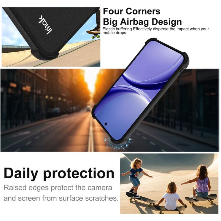 Чехол с усиленными углами IMAK Airbag Sand Case для Xiaomi Poco X8 Pro - Matte Black: фото 5 из 9